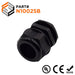 1" NPT Thread Nylon Cable Gland, Black, IP68, 18-25mm Range, UL Recognized - N10025B - Ferrules Direct