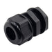 N12712B - 1/2" NPT Thread Nylon Cable Gland, Black, Range: 1/4" to 1/2", UL Listed, IP68, IP69K - 1 Piece - Ferrules Direct