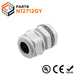 N12712GY - 1/2" NPT Thread Nylon Cable Gland, Gray, Range: 1/4" to 1/2", UL Listed, IP68, IP69K - 1 Piece - Ferrules Direct
