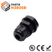 N3806B - 3/8" NPT Thread Nylon Cable Gland, Black, Range: 1/16" to 1/4", UL Listed, IP68, IP69K - 1 Piece - Ferrules Direct