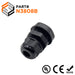 N3808B - 3/8" NPT Thread Nylon Cable Gland, Black, Range: 3/16" to 5/16", UL Listed, IP68, IP69K - 1 Piece - Ferrules Direct