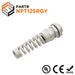 N12612SRGY - 1/2" NPT Thread Nylon Cable Gland with Strain Relief, Gray, Range: 1/4" to 1/2", UL Listed, IP68, IP69K - 1 Piece - Ferrules Direct
