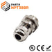 3/8" NPT Thread Nickel Plated Brass Cable Gland w/ Nut, IP68, 4-8mm Range, UL Approved - NPT38BR - Ferrules Direct