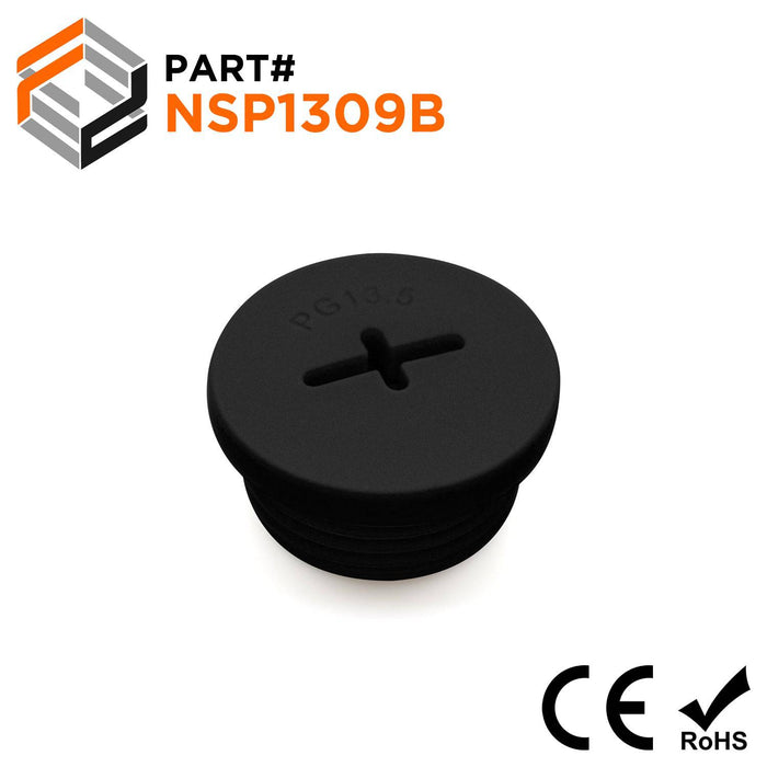 NSP1309B - PG13 Nylon Screw Plug - Black - Ferrules Direct