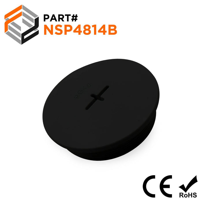 NSP4814B - PG48 Nylon Screw Plug - Black - Ferrules Direct