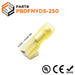 PBDFNYD5-250 - Nylon Fully Insulated Double Crimp Piggyback Terminals - 12-10 AWG - Yellow - Ferrules Direct