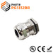 P1312BR - PG13.5 Thread Plated Brass Cable Gland, Range: 1/4" to 1/2", UL Listed, IP68, IP69K - 1 Piece - Ferrules Direct
