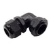 PG16  Right Angle Cable Gland - 7-12mm - Black - PG1612RA - Ferrules Direct