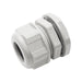 M2516GY - M25 x 1.5mm Metric Thread Nylon Cable Gland, Gray, Range: 3/8" to 5/8", UL Listed, IP68, IP69K - 1 Piece - Ferrules Direct