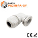 PG21  Right Angle Cable Gland - 9-16mm - Gray - PG2116RA-GY - Ferrules Direct