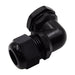 PG21 Right Angle Cable Gland, Black, IP68, 9-16mm Range, UL Recognized - PG2116RA - Ferrules Direct