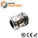 P2118BR - PG21 Thread Plated Brass Cable Gland, Range: 1/2" to 11/16", UL Listed, IP68, IP69K - 1 Piece - Ferrules Direct