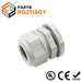 P2118GY - PG21 Thread Nylon Cable Gland, Gray, Range: 1/2" to 11/16", UL Listed, IP68, IP69K - 1 Piece - Ferrules Direct