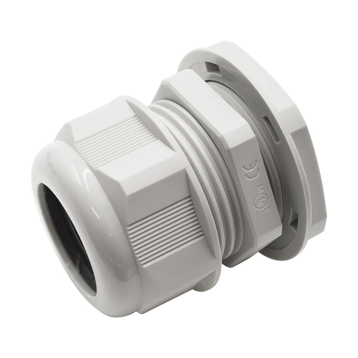 20-Pack PG9 White Nylon Waterproof Cable Glands - 4-8mm Dia, IP68, With Lock-Nut & Gasket