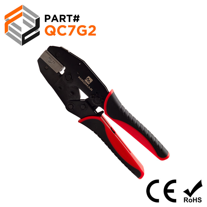 Quick-Change Tool & Die Set for 4P4C Connectors (6P2C, 6P4C/RJ11, 6P6C/RJ12 Plugs) - QC7G2