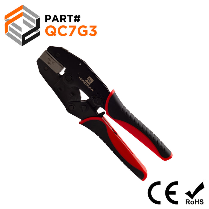 Quick-Change Tool & Die Set for 8P8C Connectors (8P8C/RJ45 Plugs) - QC7G3