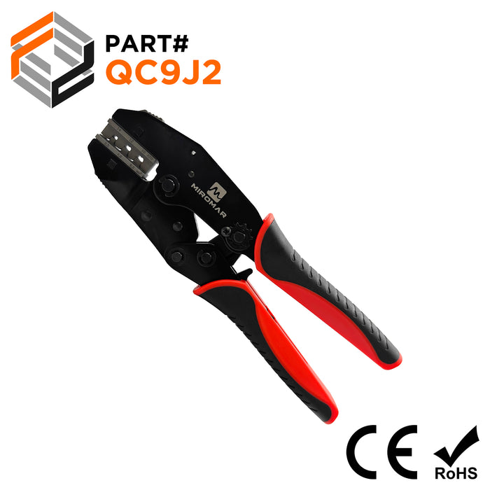 Quick-Change Tool & Die Set for MC4 Solar Connectors & Powerpole Contacts (14 to 10 AWG) - QC9J2