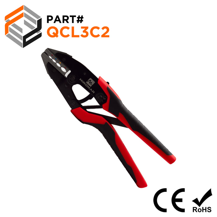 QCL3C2 - 22 to 8 AWG XL Quick-Change Crimping Tool & Die Set for Heat Shrink Terminals