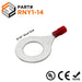 RNY1-14 Nylon Ring Terminals - Standard Crimp 22-16AWG - Stud 9/16" - Ferrules Direct