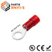 RNY1-5 Nylon Ring Terminals - Standard Crimp 22-16AWG - Stud #10 - Ferrules Direct