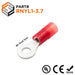 RNYL1-3.7 Nylon Ring Terminals - Standard Crimp 22-16AWG - Stud #6 - Ferrules Direct