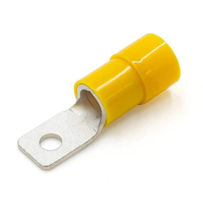 RQ22-5BA - 4 AWG Nylon Insulated Square Ring Terminals, #10 Stud, 25 Pieces