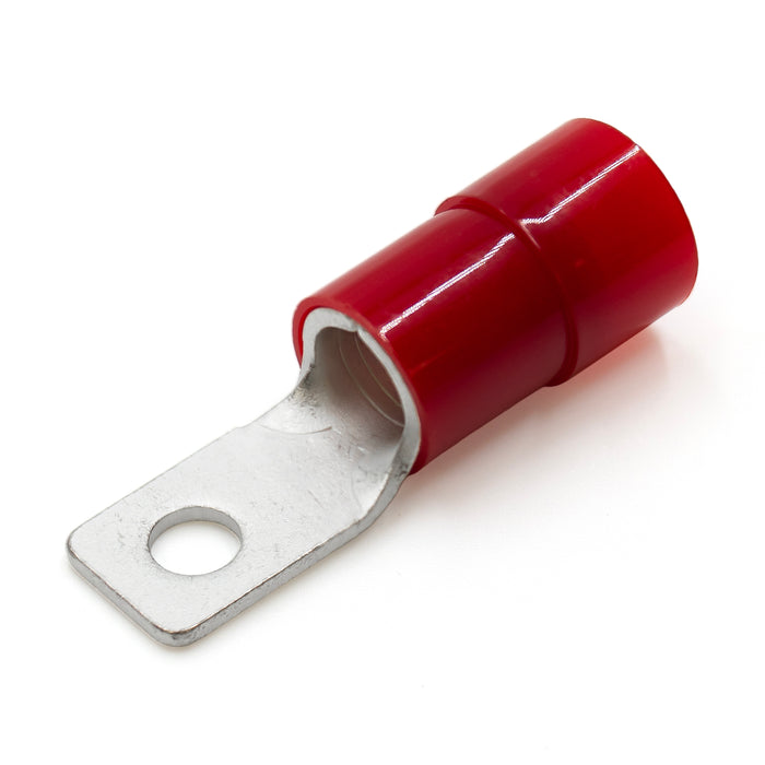RQ38-6BA - 2 AWG Nylon Insulated Square Ring Terminals, 1/4" Stud, 25 pieces