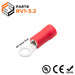 RV1-3.2 - Insulated Ring Terminal - Butted Seam - 22-16 AWG - #5 Stud - Ferrules Direct