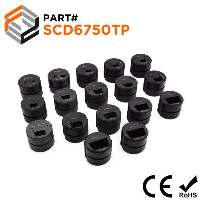 Wire Ferrule Crimping Die Bundle for the FDZ400 (6 AWG to 750MCM) - SCD6750TP