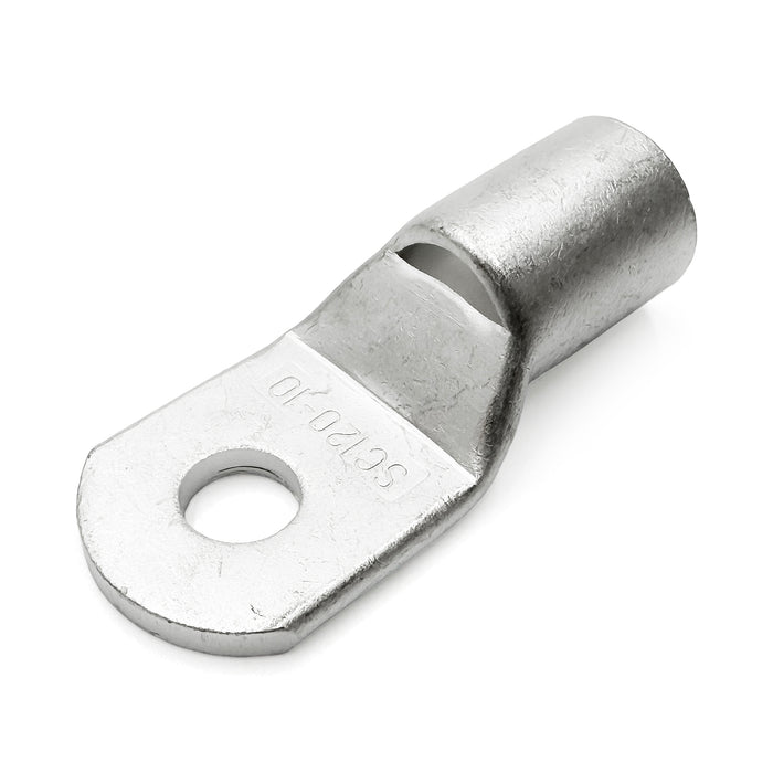 SCH12010 - 4/O AWG Non Insulated Tubular Ring Lugs, 3/8" Stud, 5 Pieces