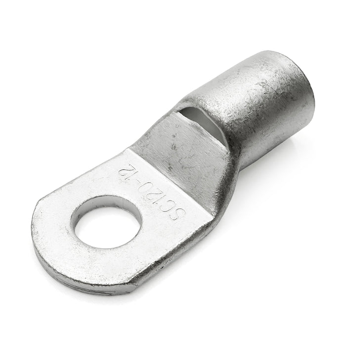 SCH12012 - 4/O AWG Non Insulated Tubular Ring Lugs, 1/2" Stud, 5 Pieces