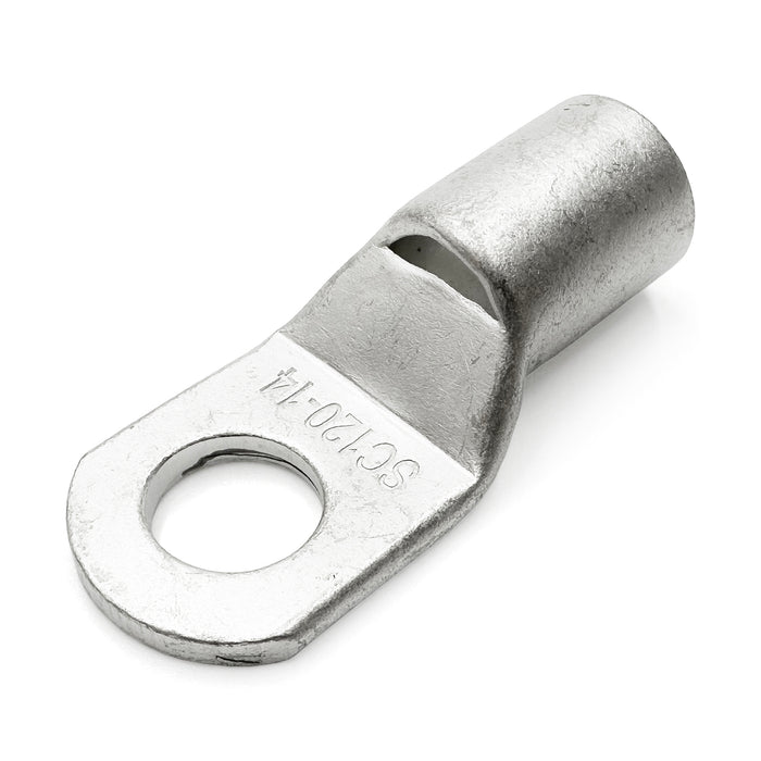 SCH12014 - 4/O AWG Non Insulated Tubular Ring Lugs, 9/16" Stud, 5 Pieces