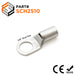 SCH2510 - 4 AWG Non Insulated Tubular Ring Lugs, 3/8" Stud - 25 Pieces - Ferrules Direct