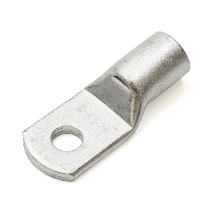 SCH356 - 2 AWG Non Insulated Tubular Ring Lugs, 1/4" Stud, 25 Pieces