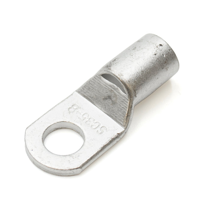 SCH358 - 2 AWG Non Insulated Tubular Ring Lugs, 5/16" Stud, 25 Pieces