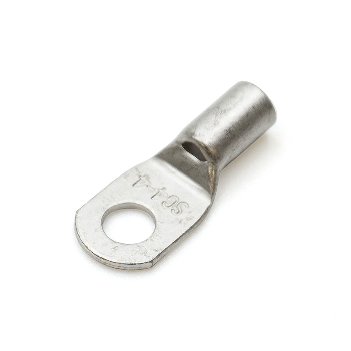 SCH44 - 12 AWG Non Insulated Tubular Ring Lugs, #8 Stud, 100 Pieces
