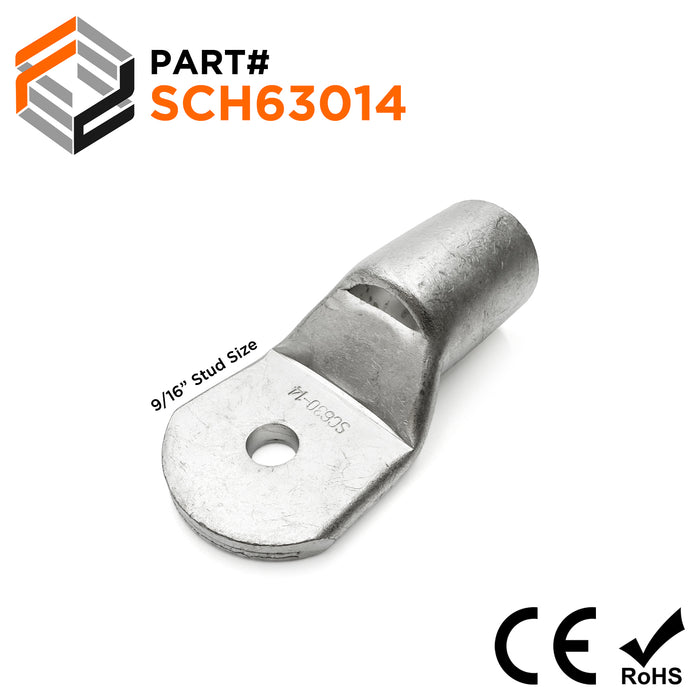 SCH63014 - 1000/1250 MCM Non Insulated Tubular Ring Lugs, 9/16" Stud, 1 Piece