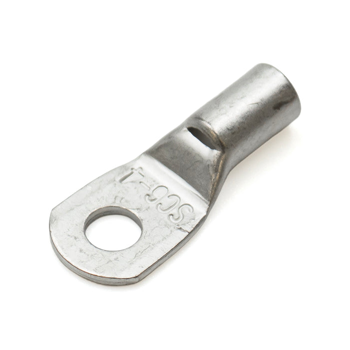SCH64 - 10 AWG Non Insulated Tubular Ring Lugs, #8 Stud, 50 Pieces