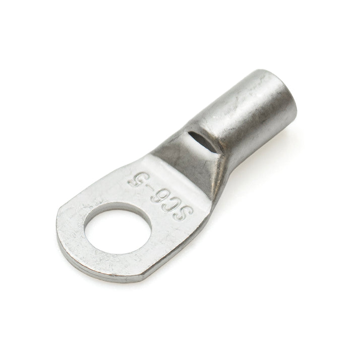 SCH65 - 10 AWG Non Insulated Tubular Ring Lugs, #10 Stud, 50 Pieces