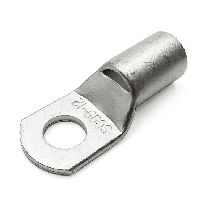 SCH9512 - 3/O AWG Non Insulated Tubular Ring Lugs, 1/2" Stud, 10 Pieces