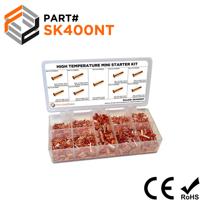 SK400NT - 22 to 6 AWG High Temperature Wire Ferrules Mini Kit, 2,625 Pieces, 1 Kit