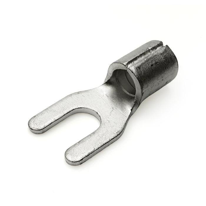 SNB8-5M - 8 AWG Non Insulated Spade Terminals, #10 Stud, 25 Pieces