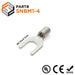 22-16 AWG Non Insulated Spade Terminals, #8 Stud, UL Approved, 100 Pieces - SNBM1-4 - 100 Pieces - Ferrules Direct