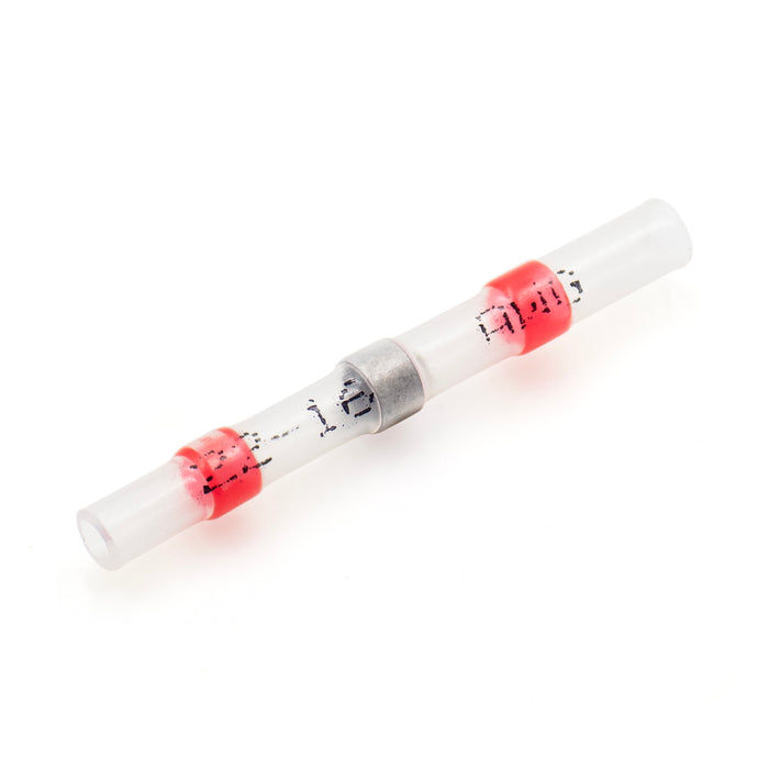 SS2216-150P - 22 to 18 AWG Heat Shrink Solder Sleeves, With Printing, Red, 150 Pieces