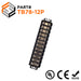 TB78-12P - 12-Pole Double Row Terminal Strip - 20A/300V - Ferrules Direct
