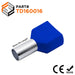 TD160016 - 2x6 AWG (16mm Pin) Twin Wire Ferrules - Blue - Ferrules Direct
