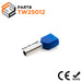 TW25012 - 2x14 AWG (12mm Pin) Twin Wire Ferrules - Blue - Ferrules Direct