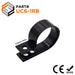 UC6-1RB - 2-Hole Strap Type Cable Clamps - 43.4 x 12mm (1.71 x 0.47") - Black - 100 Pieces - Ferrules Direct