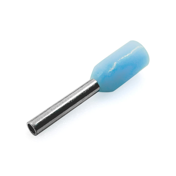 Z+F V30AE000002 - 24 AWG Insulated Wire Ferrules, 8mm Pin, Light Blue - 500 Pieces