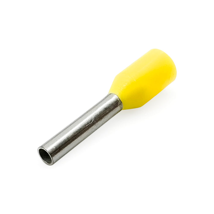 Z+F V30AE000013 - 18 AWG Insulated Wire Ferrules, 8mm Pin, Yellow - 500 Pieces